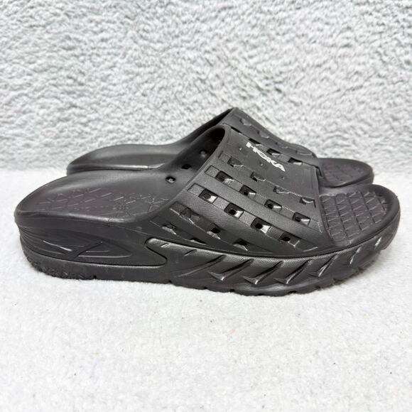 Hoka One One Ora Recovery Slide Mens Size 11 Slides Black EVA - Picture 1 of 9